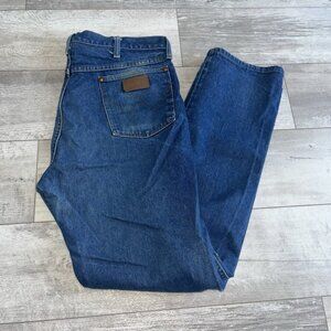 Wrangler 13MWZ Men's Vintage Made In USA Denim Blue Jeans Size 38x34